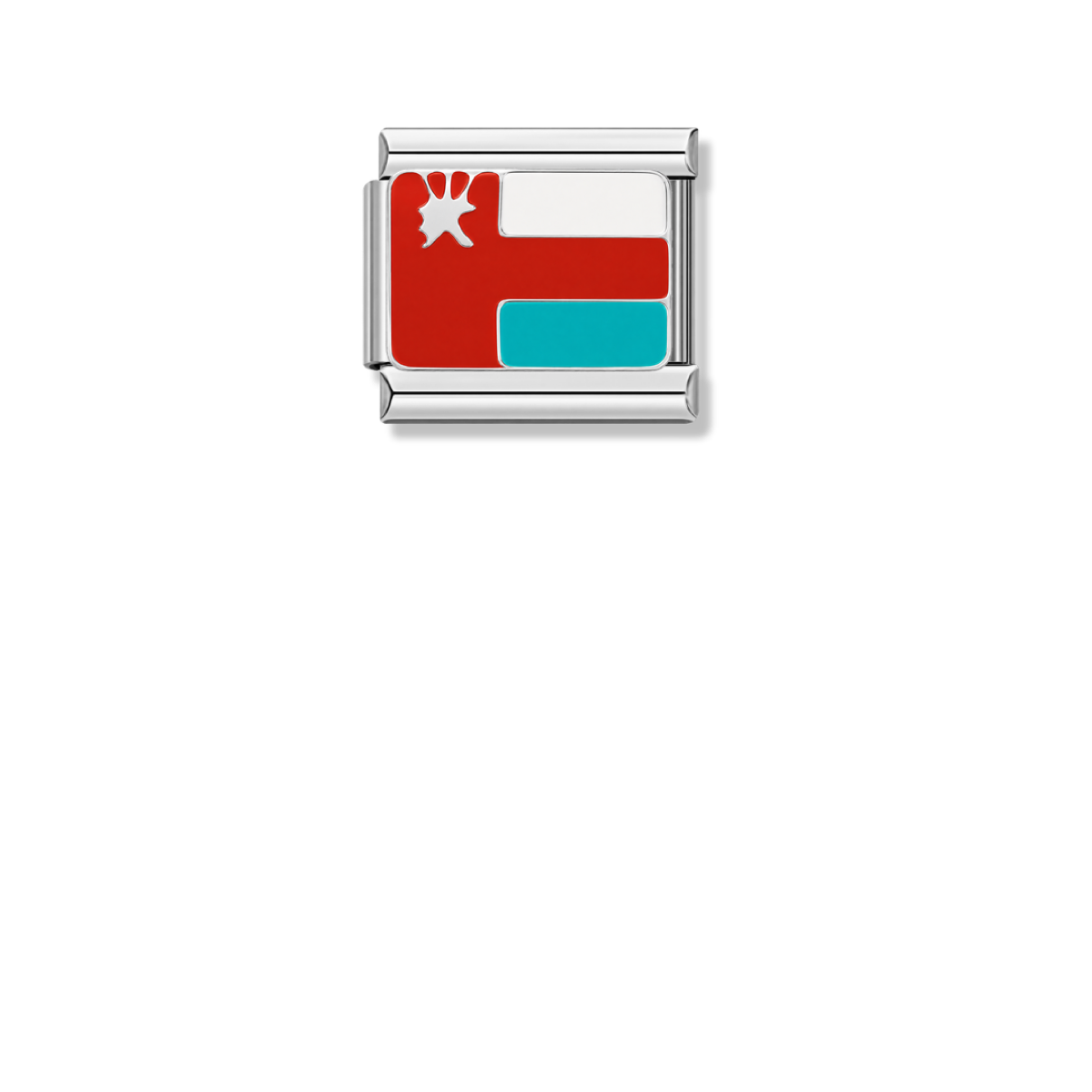 Oman Flag – silver Italian charm by Italycharm