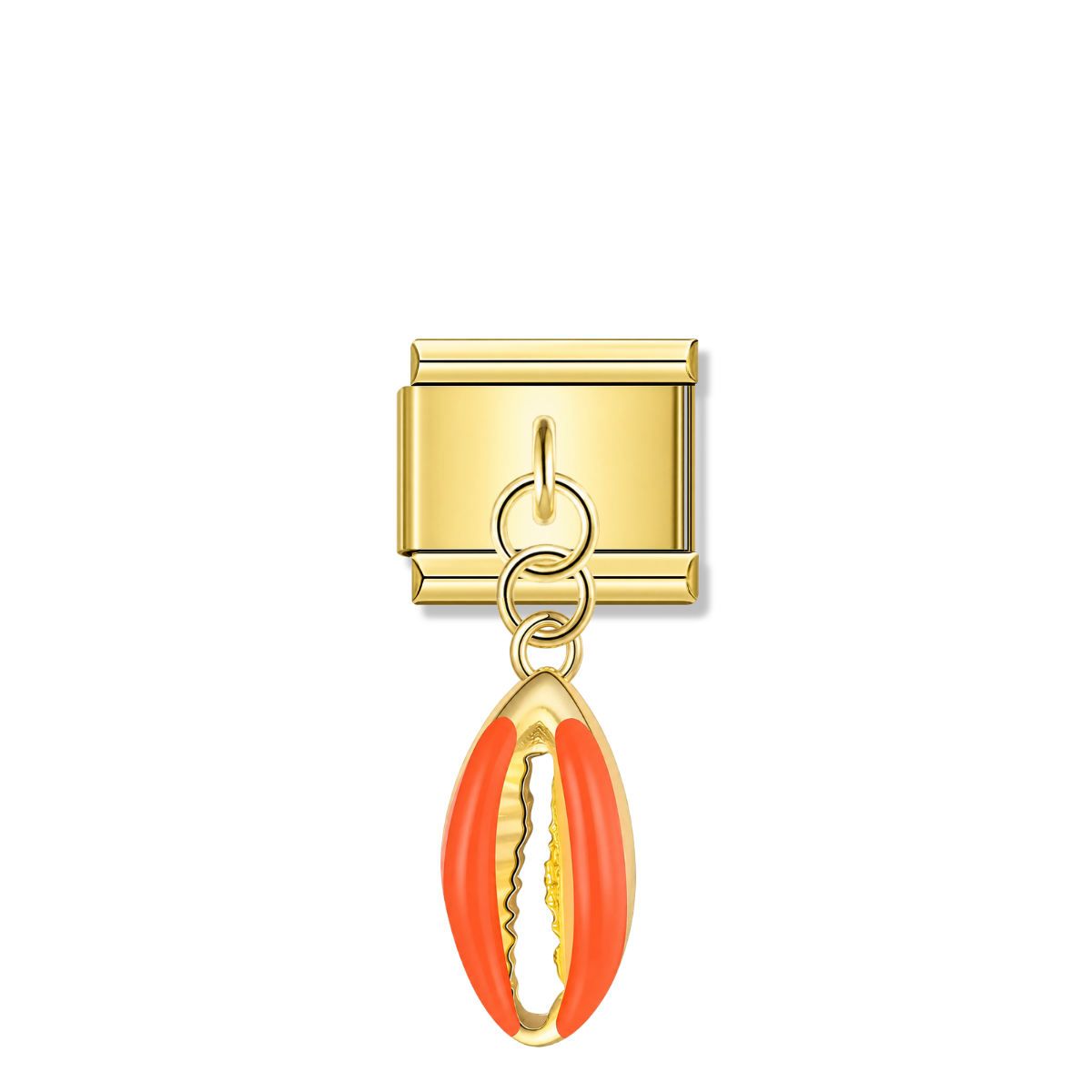 Peach Shell – gold Italian pendant charm by Italycharm