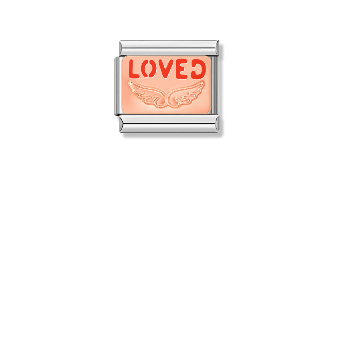 Rose Loved – silver Italian charm by Italycharm