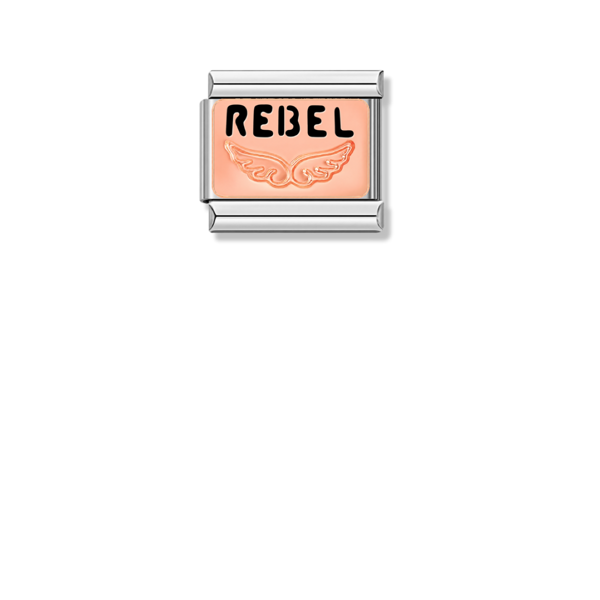 Rose Rebel – silver Italian charm by Italycharm
