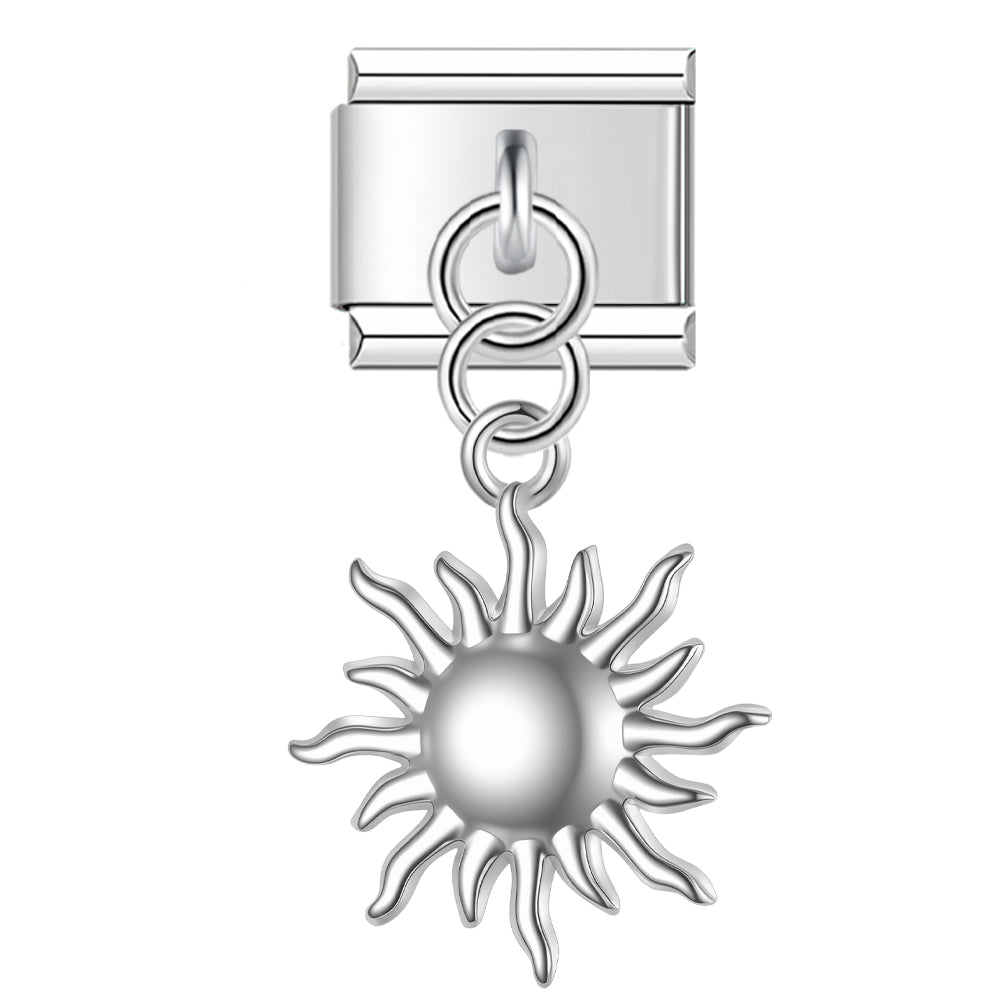 Radiant Sun – Silver Italian Pendant Charm