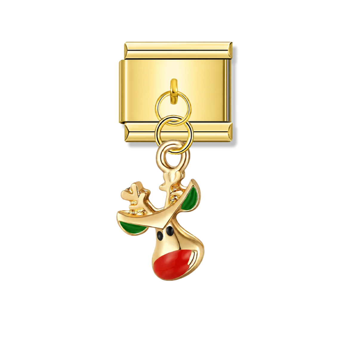 Rudolph Glow – gold Italian pendant charm by Italycharm