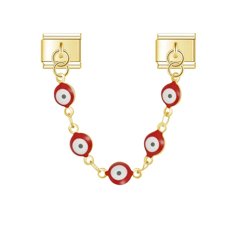 Protection Red Eye gold chain charm - Charmris