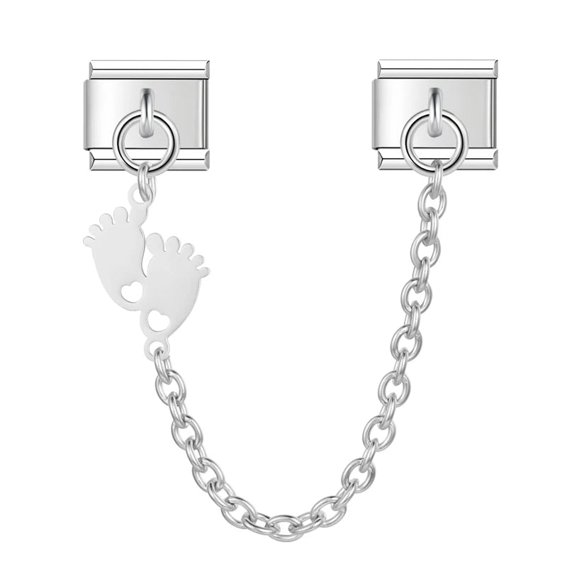 Baby Feet Chain Silver Charm - Charmris