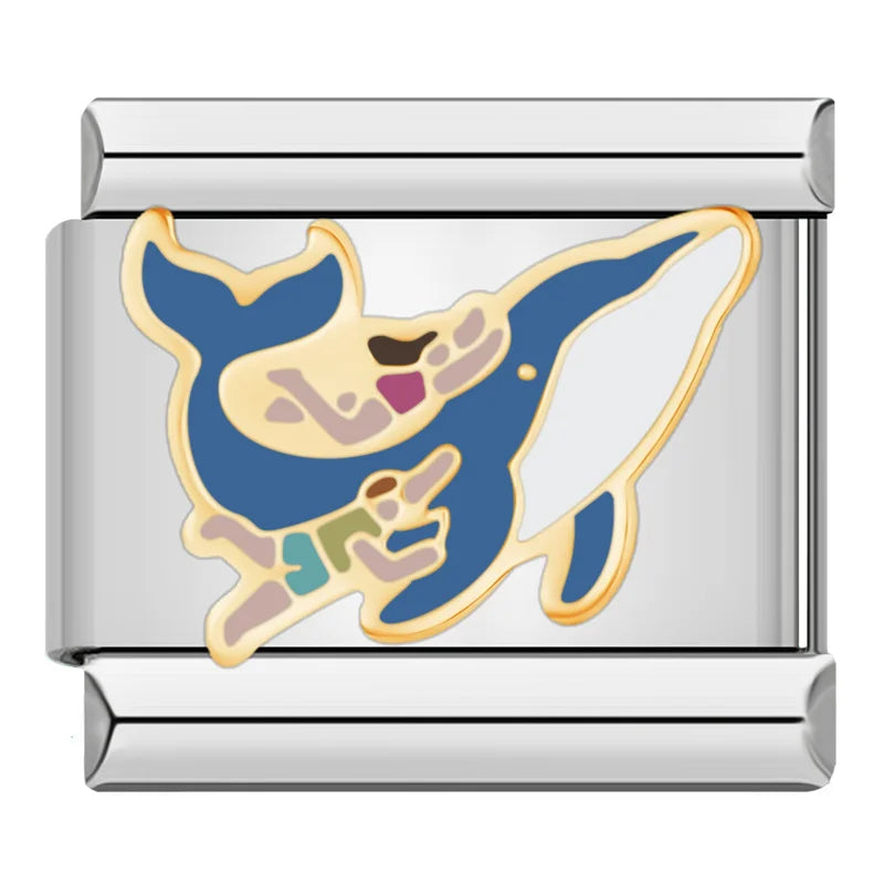 Whale Rider – Silver Italian Charm - Charmris