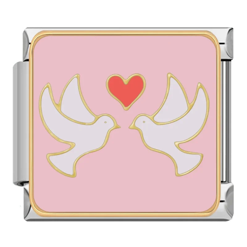 Love Doves - Silver Charm - Charmris