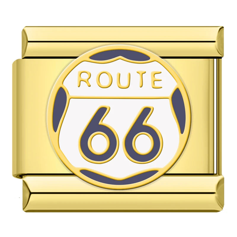ROUTE 66 - Gold Charm - Charmris