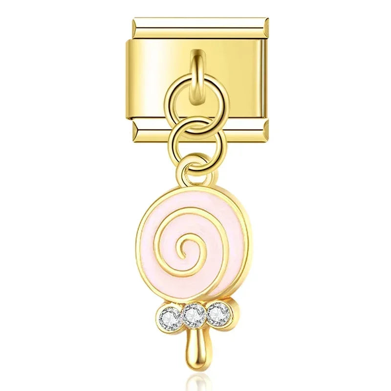 Sweet Baby Candy - Gold Pendant Charm - Charmris