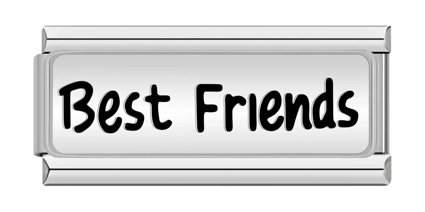 Best Friend - Silver Bar Charm - Charmris