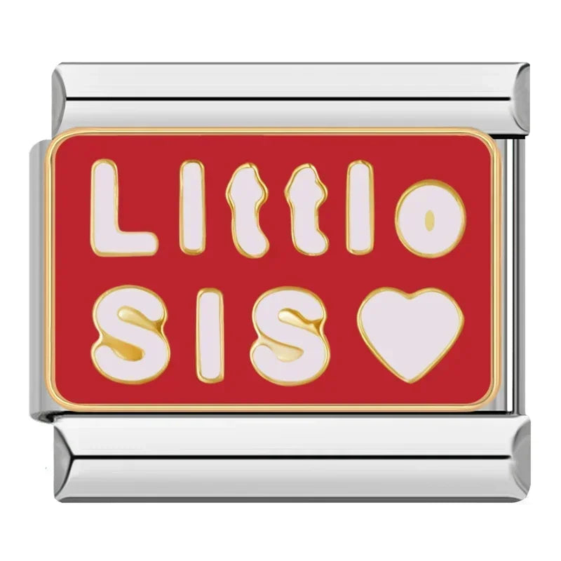 Little Sis - Silver Italian Charm