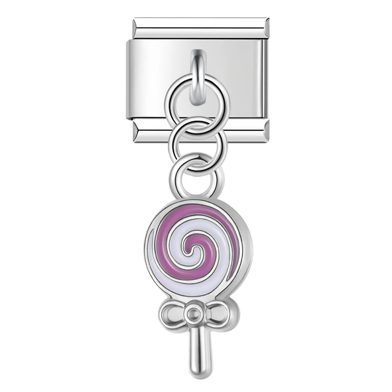 Lollipop – Silver Italian Pendant Charm - Charmris