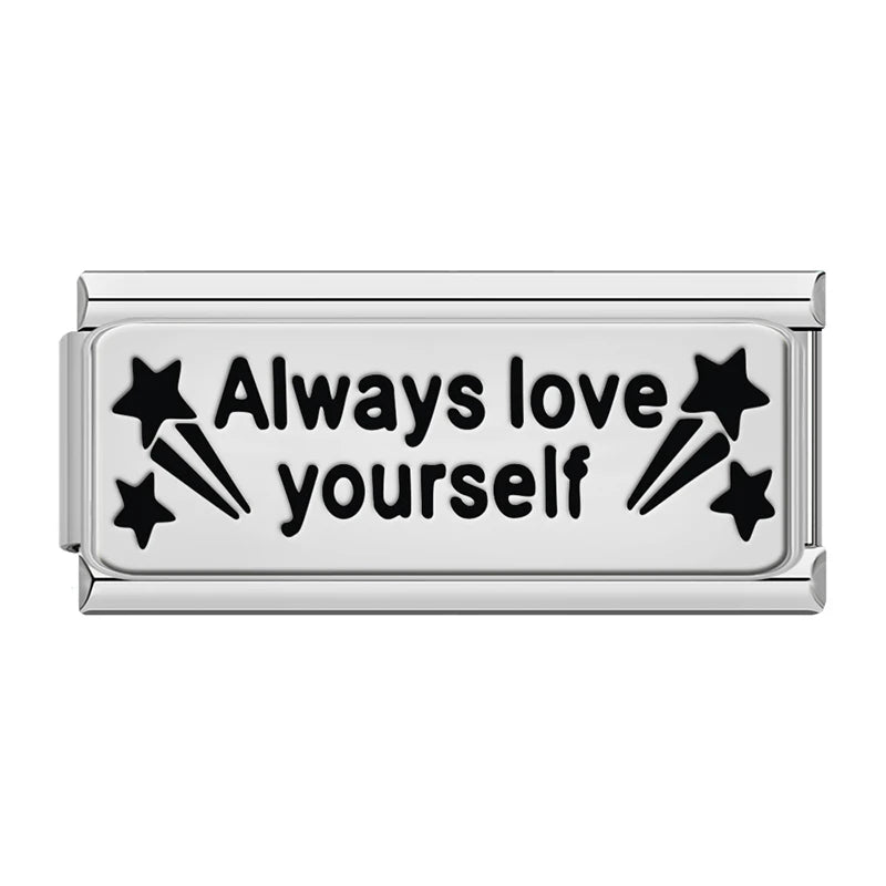 Always Love Yourself - Silver Bar Charm - Charmris