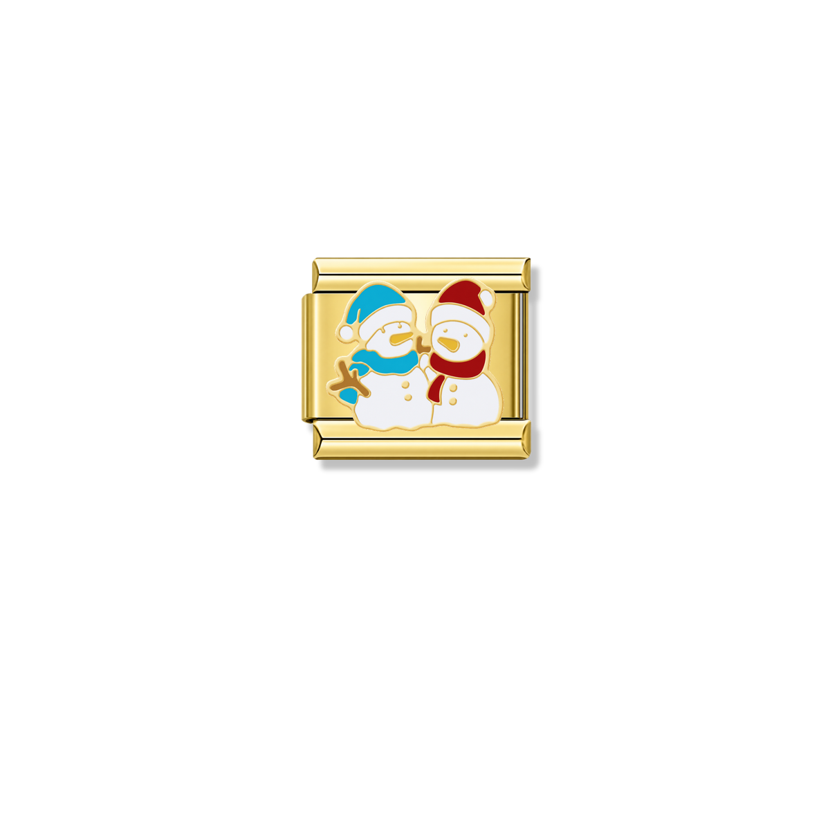 Snow Hug – gold Italian charm by Italycharm