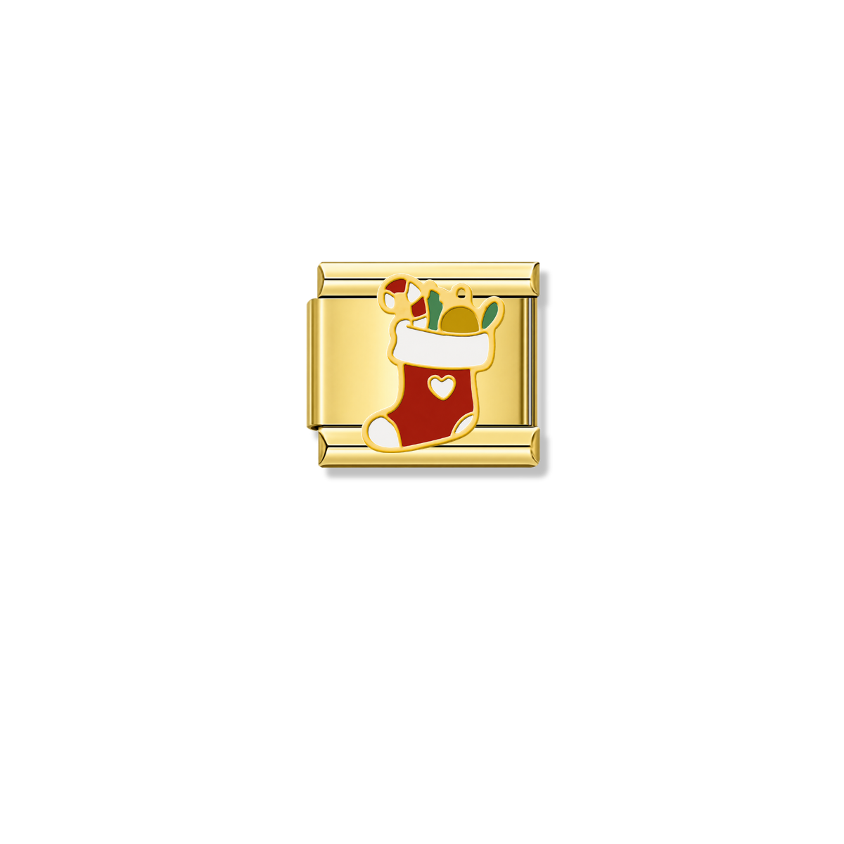 Stocking Surprise – gold Italian charm by Italycharm