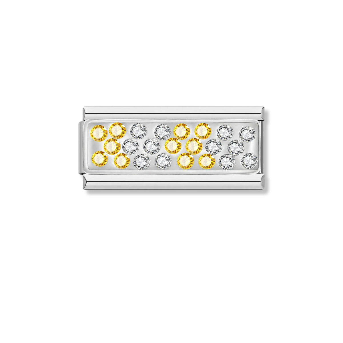 Sunbeam Sparkle – silver Italian bar charm by Italycharm