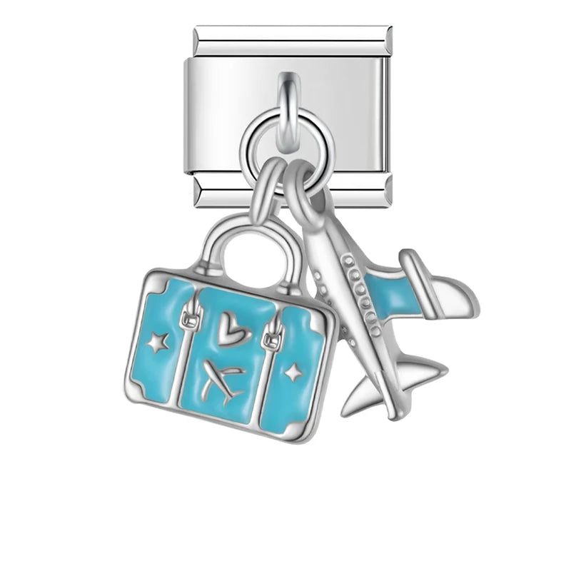 Travel Set – Silver Italian Pendant Charm - Charmris