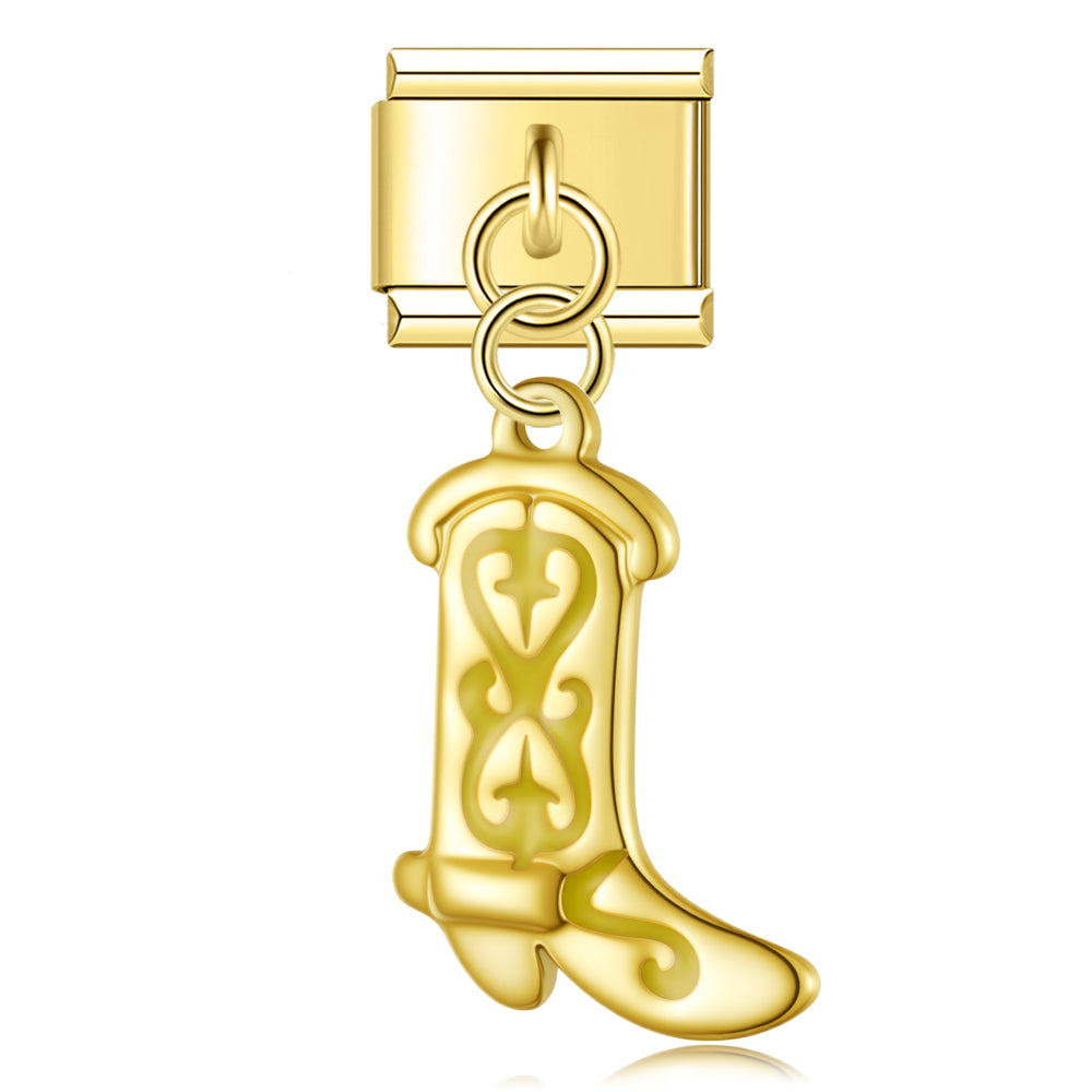 Sage Savannah Boot - Gold Italian Pendant Charm