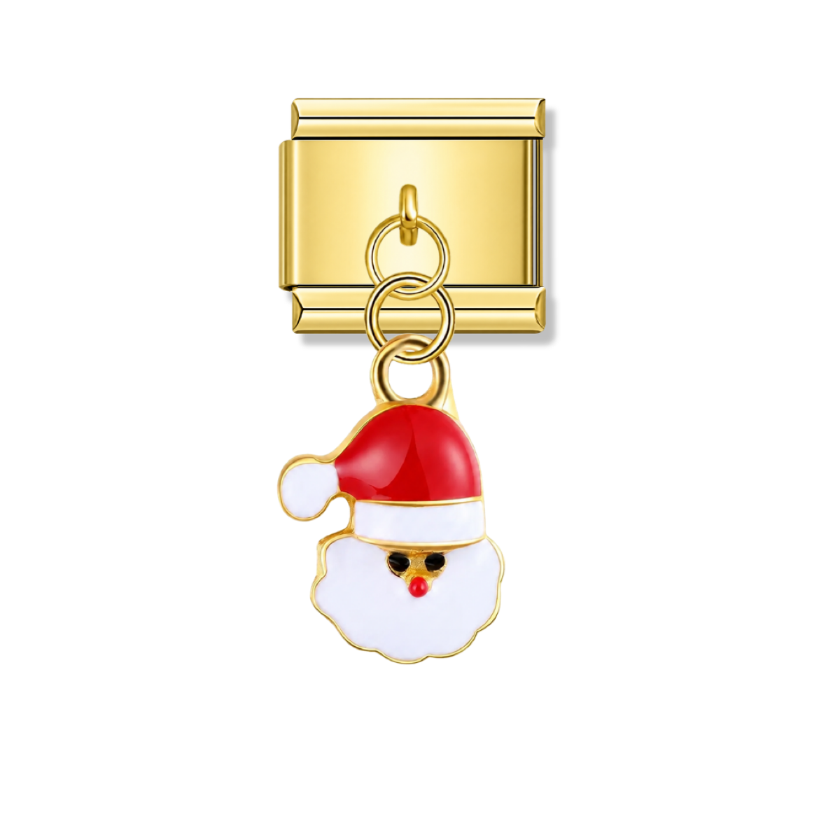 Santa's Spirit – gold Italian pendant charm by Italycharm