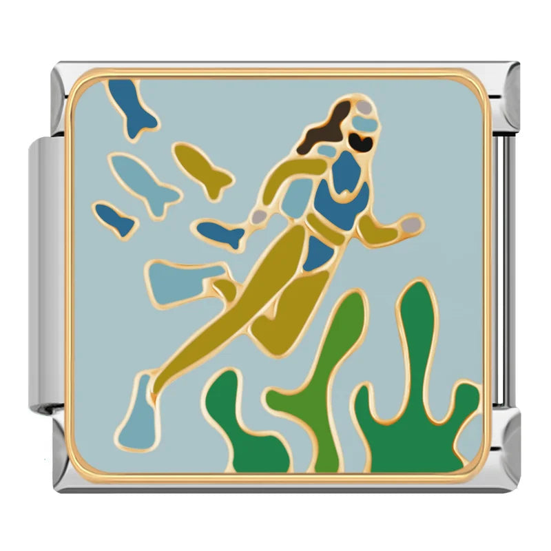 Dive Into Ocean – Silver Italian Charm