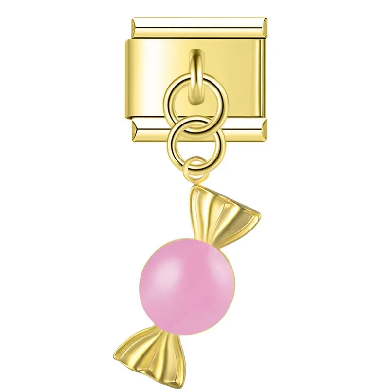 Blush Candy - Gold Pendant Charm - Charmris