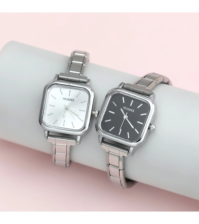 Elara Square – Black Dial | Italycharm Women's Watch - Charmris