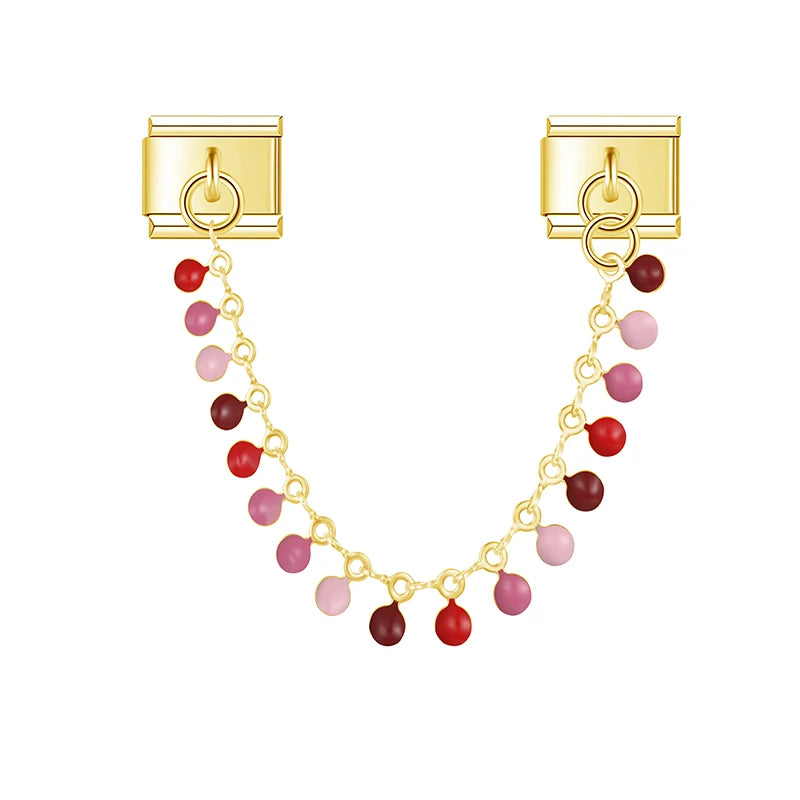 Blush Beads Chain Gold Charm - Charmris