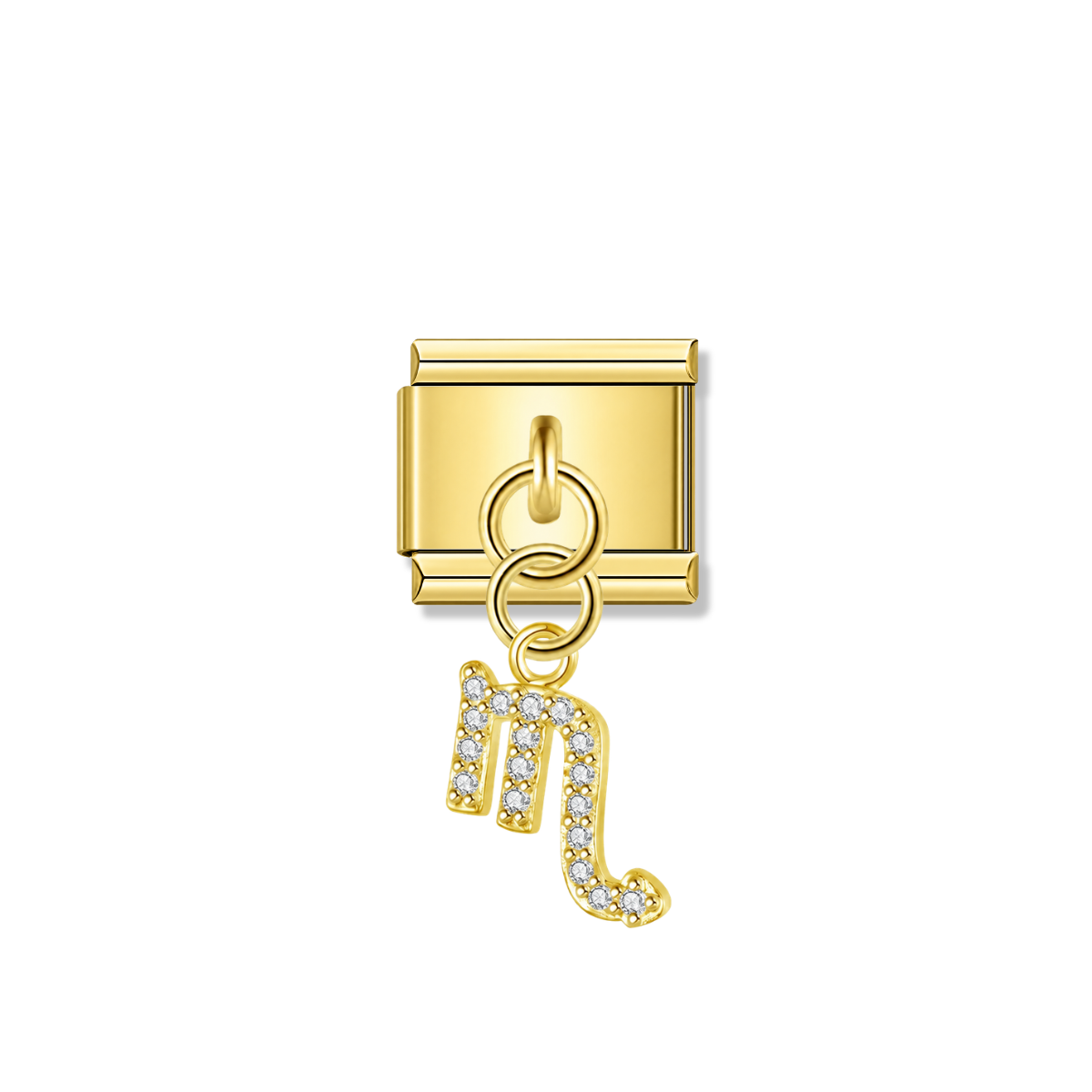 Scorpio with CZ – Gold Italian Pendant Charm – Italian charm by Italycharm