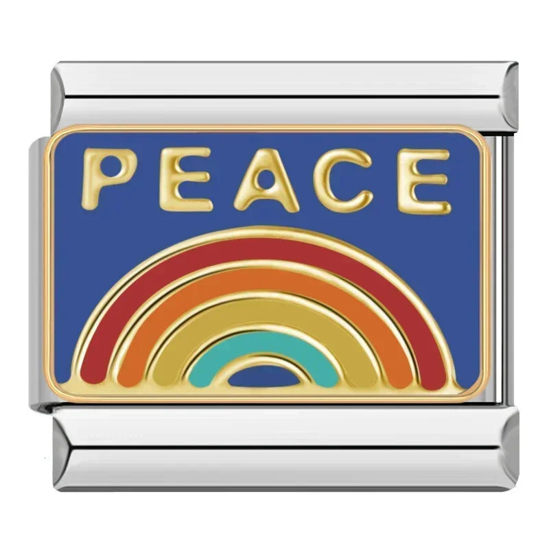 Peace - Silver Italian Charm - Charmris