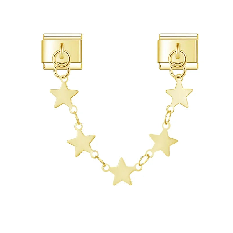 Stars Chain Gold Charm - Charmris