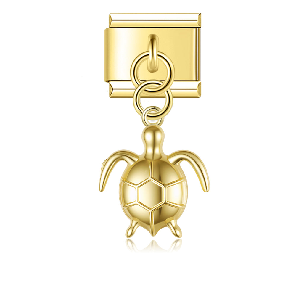 Sea Turtle – Gold Italian Pendant Charm