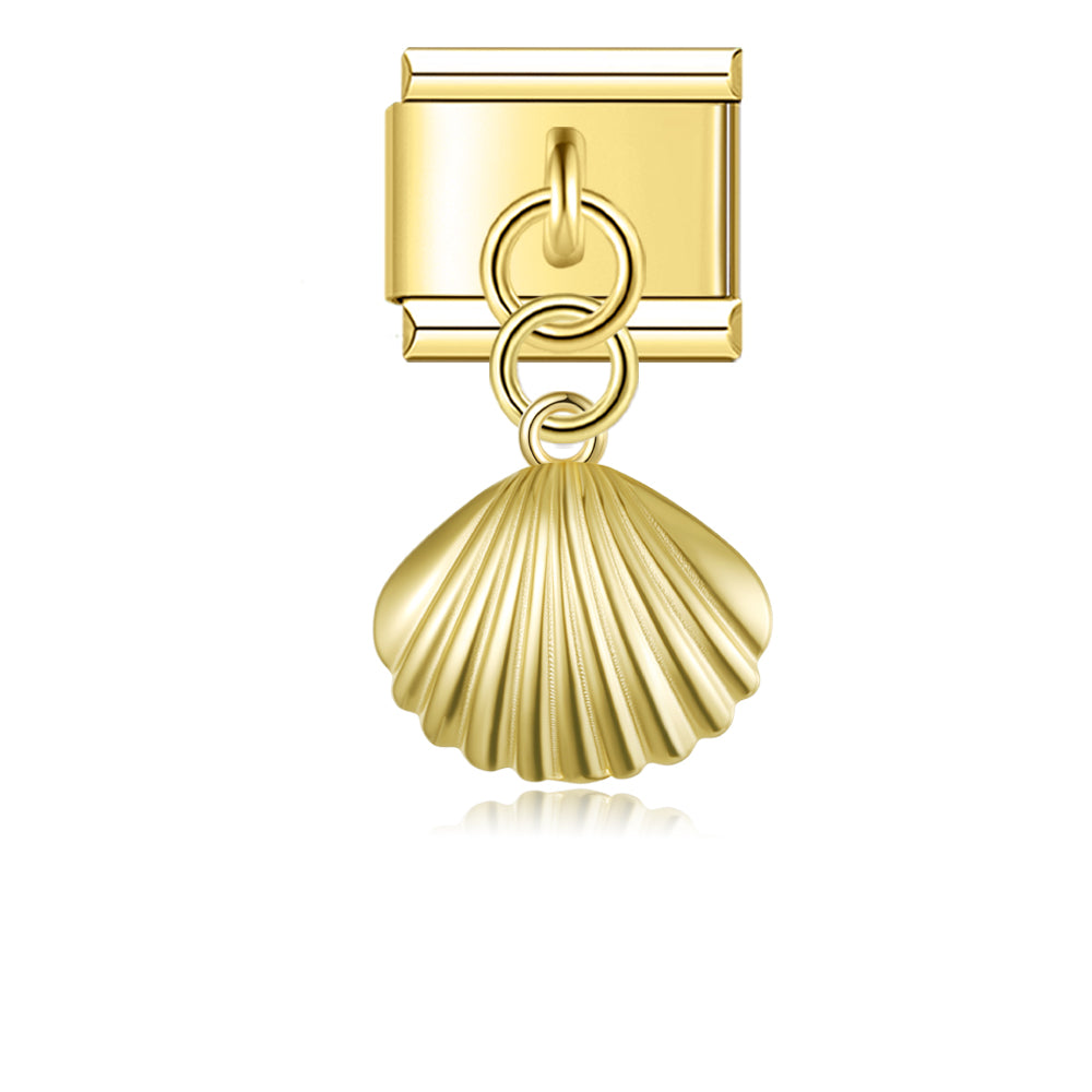 Seashell – Gold Italian Pendant Charm