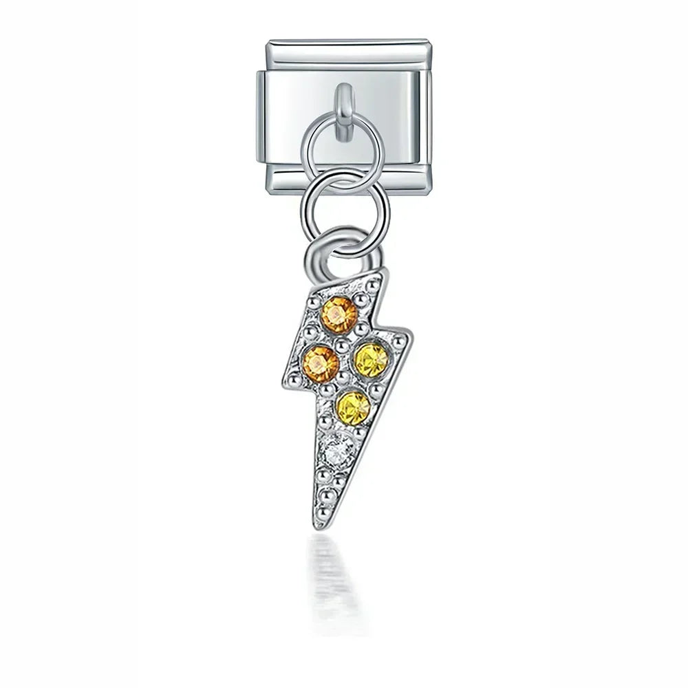 Electric Spark - Silver Pendant Charm - Charmris