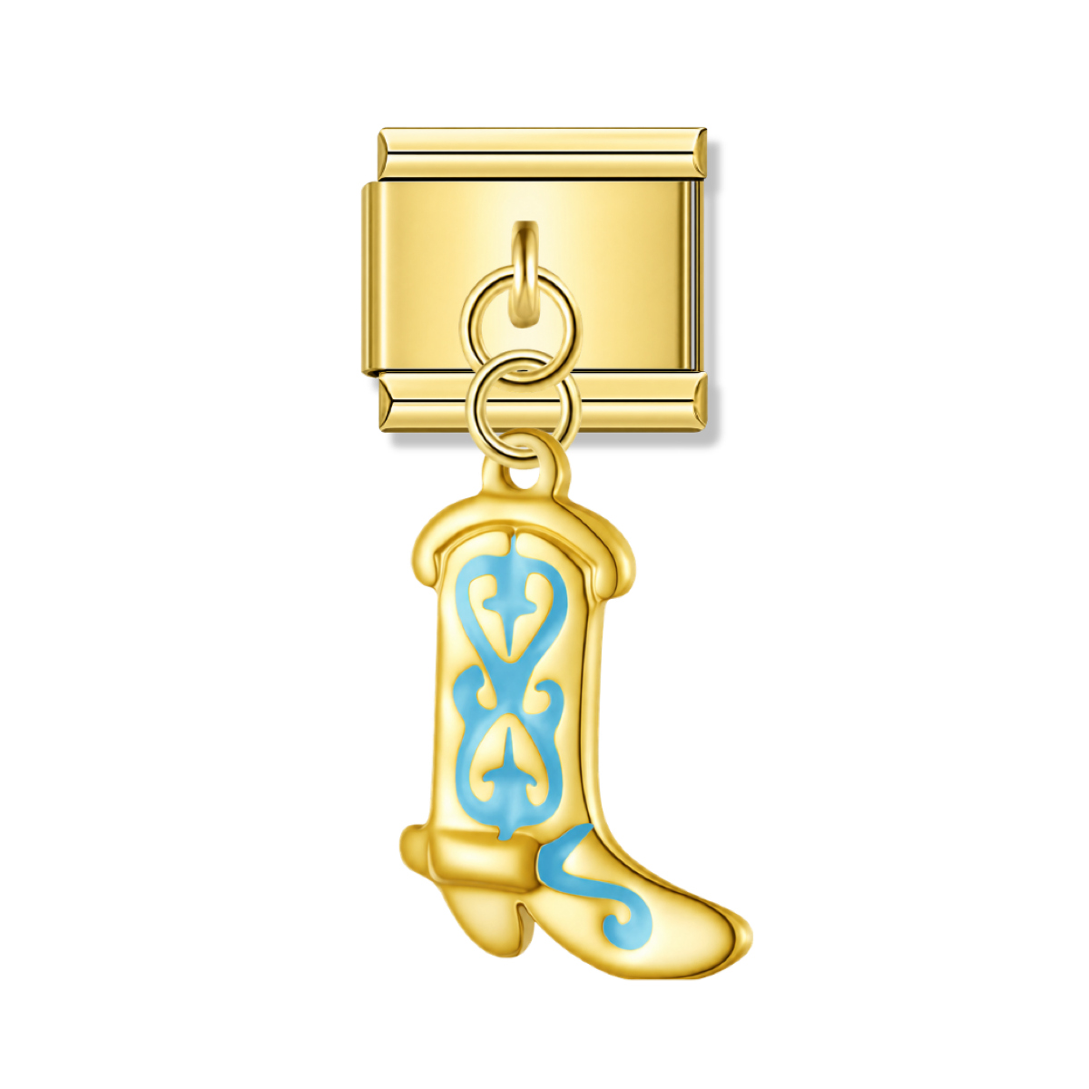 Sky Savannah Boot - Gold Italian Pendant Charm – Italian charm by Italycharm