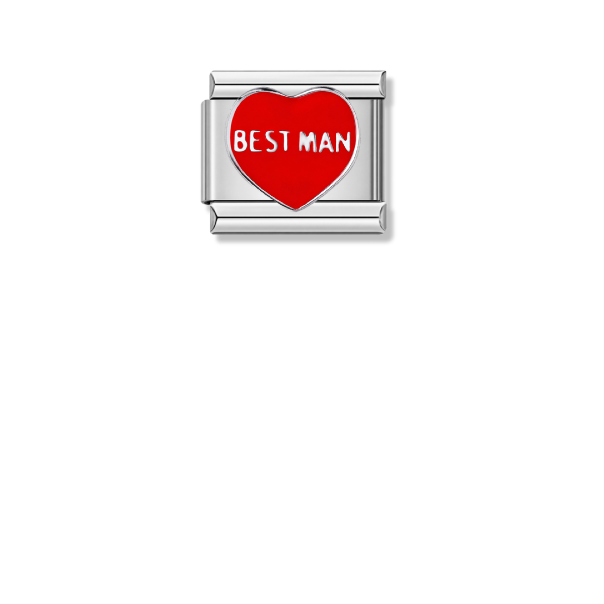 The Best Man – silver Italian charm by Italycharm