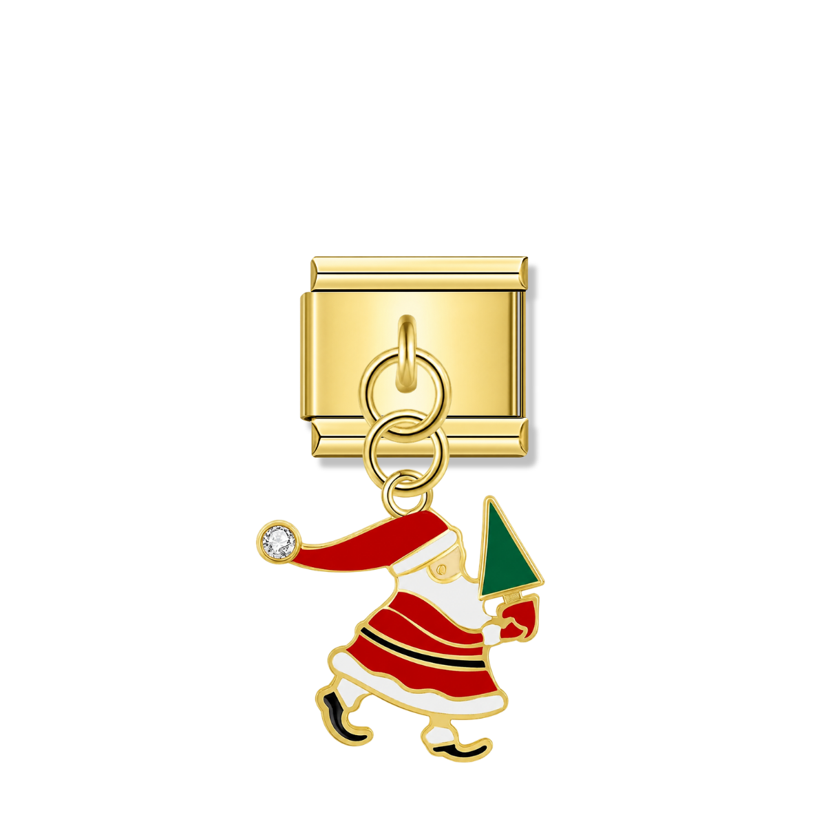 Tiny Tannenbaum – gold Italian pendant charm by Italycharm