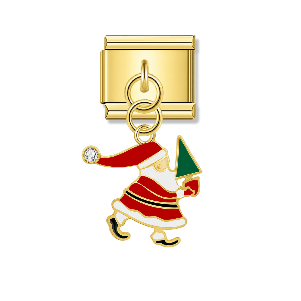 Tiny Tannenbaum – gold Italian pendant charm by Italycharm