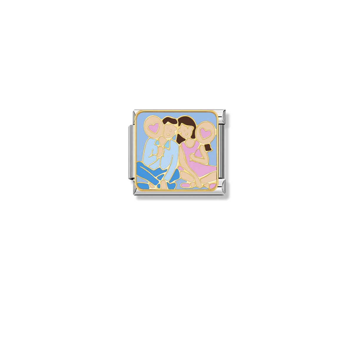 Valentine’s Pair – silver Italian charm by Italycharm