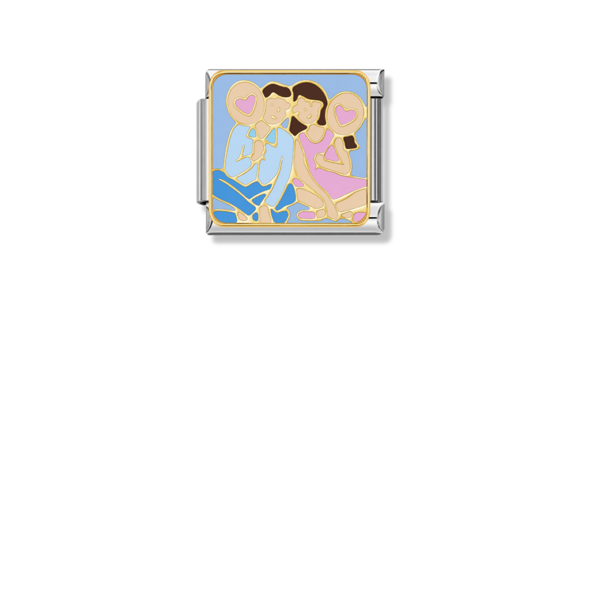 Valentine’s Pair – silver Italian charm by Italycharm