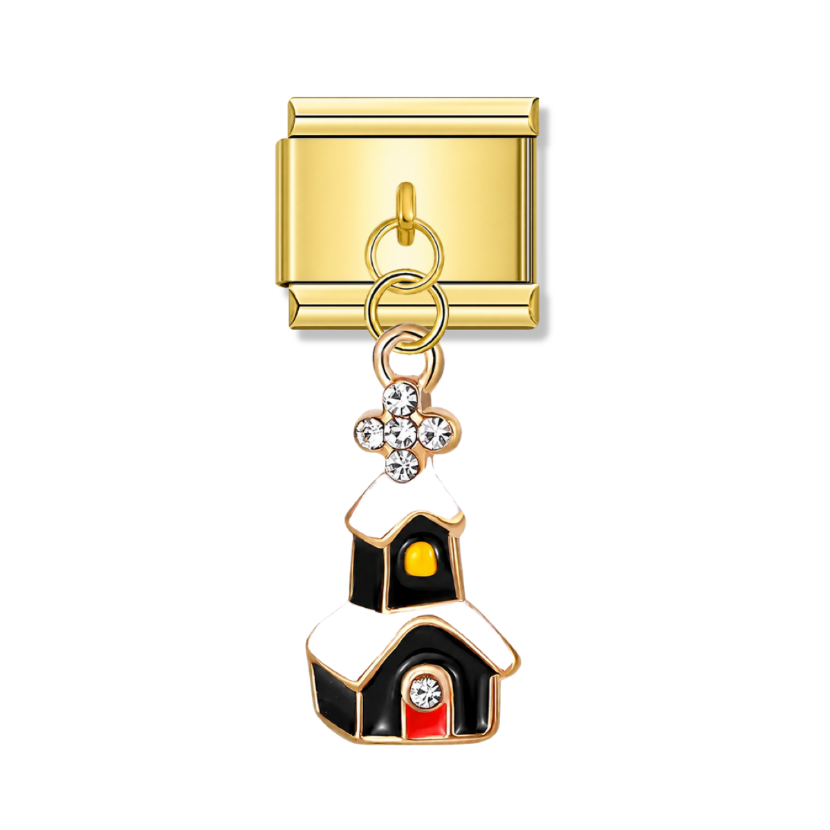 Winter Blessing – gold Italian pendant charm by Italycharm