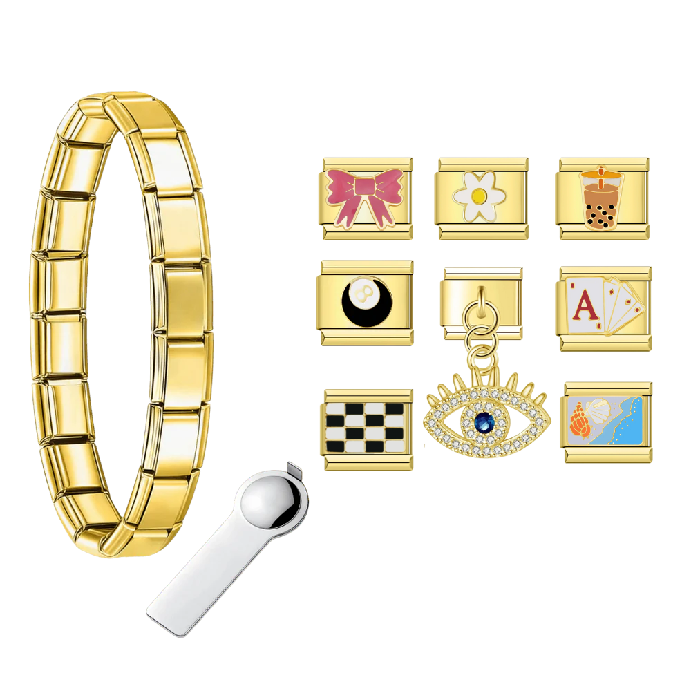 BEST SELLER GOLDEN PACK WITH BRACELET - Charmris