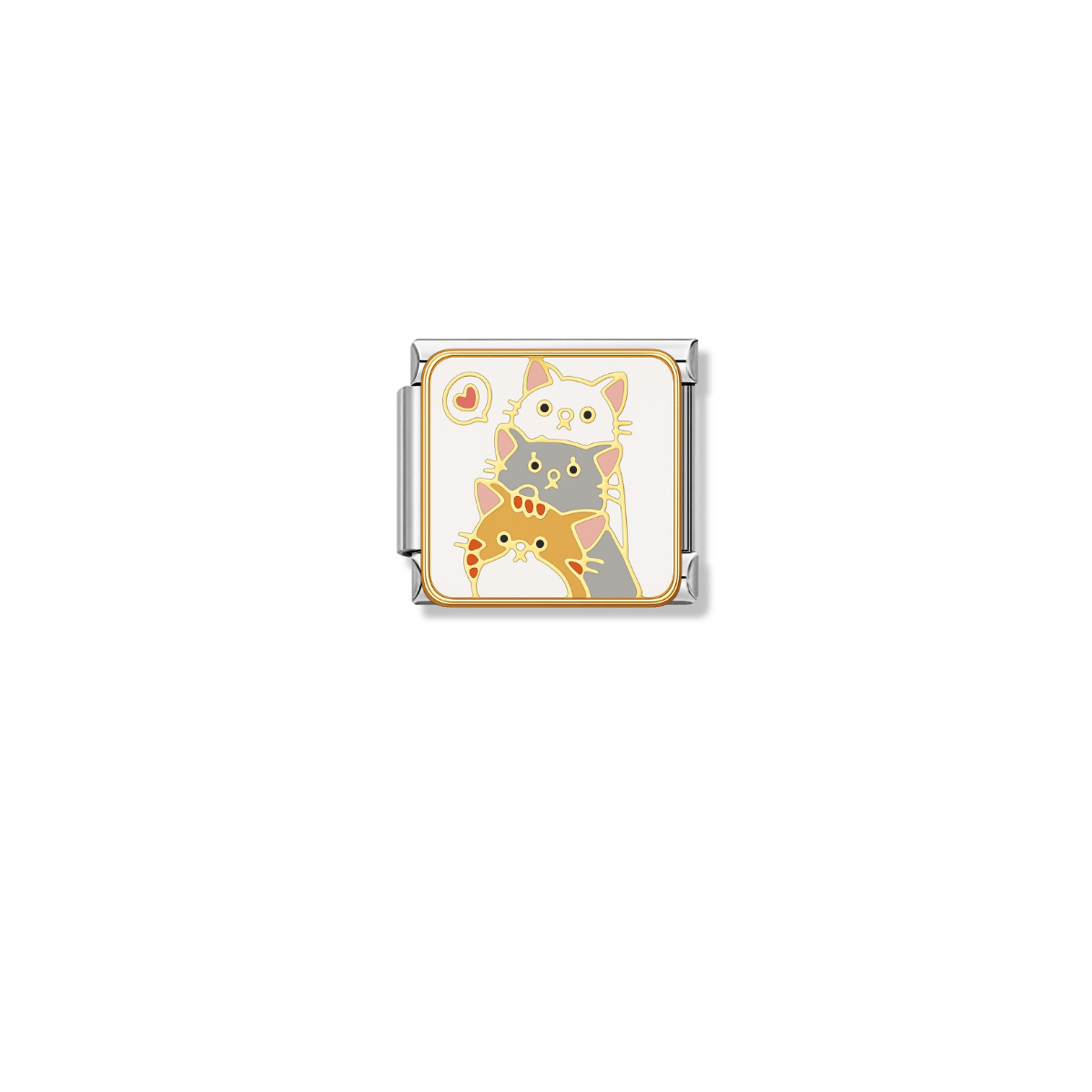 3 Meows – silver Italian charm by Italycharm