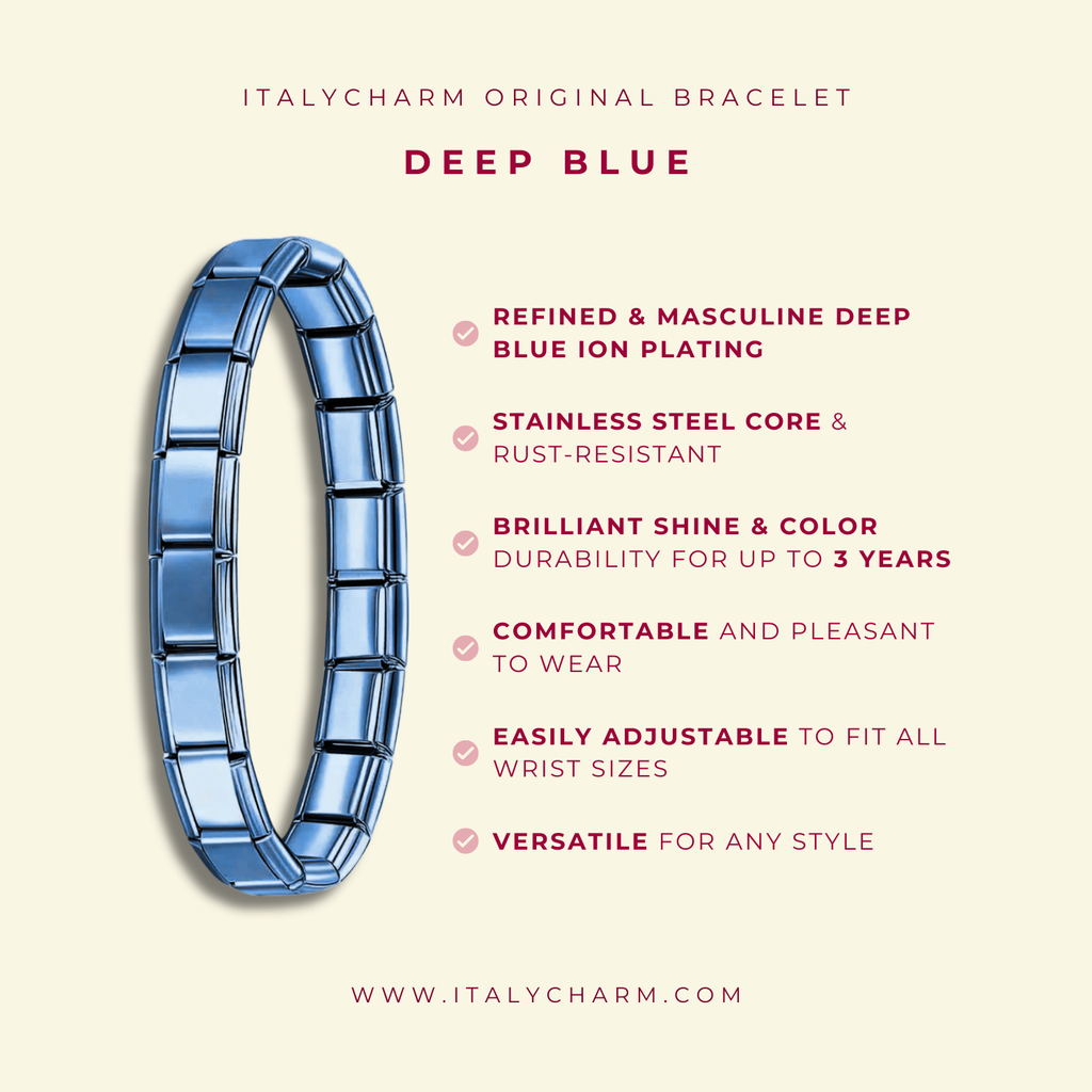 Classic Blue Italian bracelet - Charmris