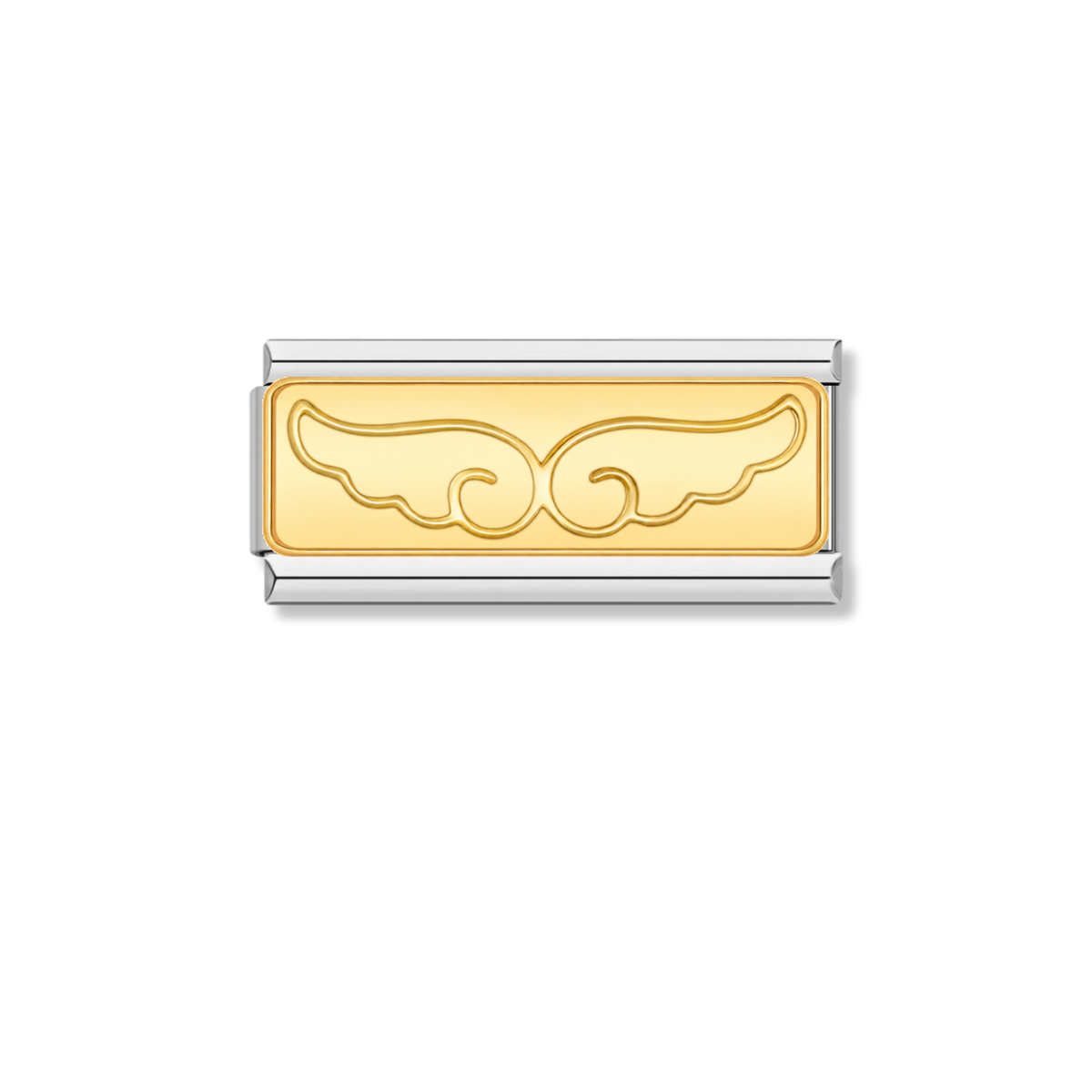 Angle Wing – silver Italian bar charm by Italycharm
