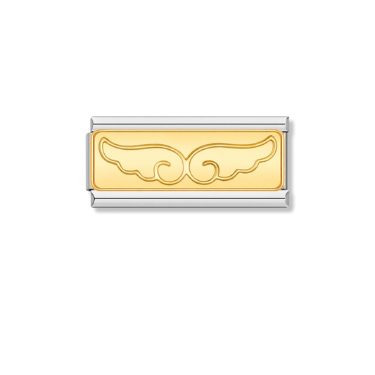 Angle Wing – silver Italian bar charm by Italycharm