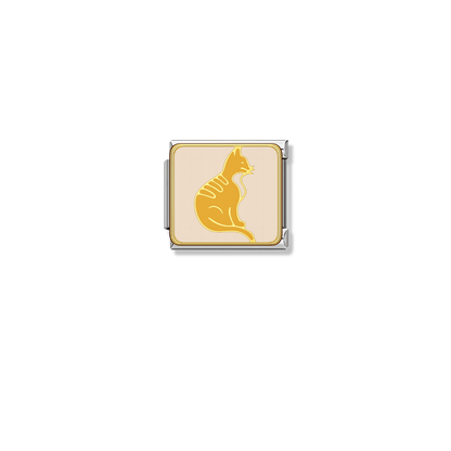 Abyssinian Cat – silver Italian charm by Italycharm