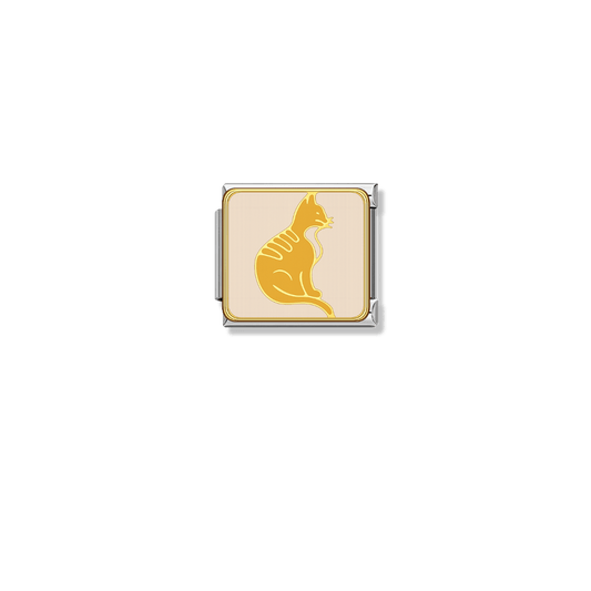 Abyssinian Cat – silver Italian charm by Italycharm