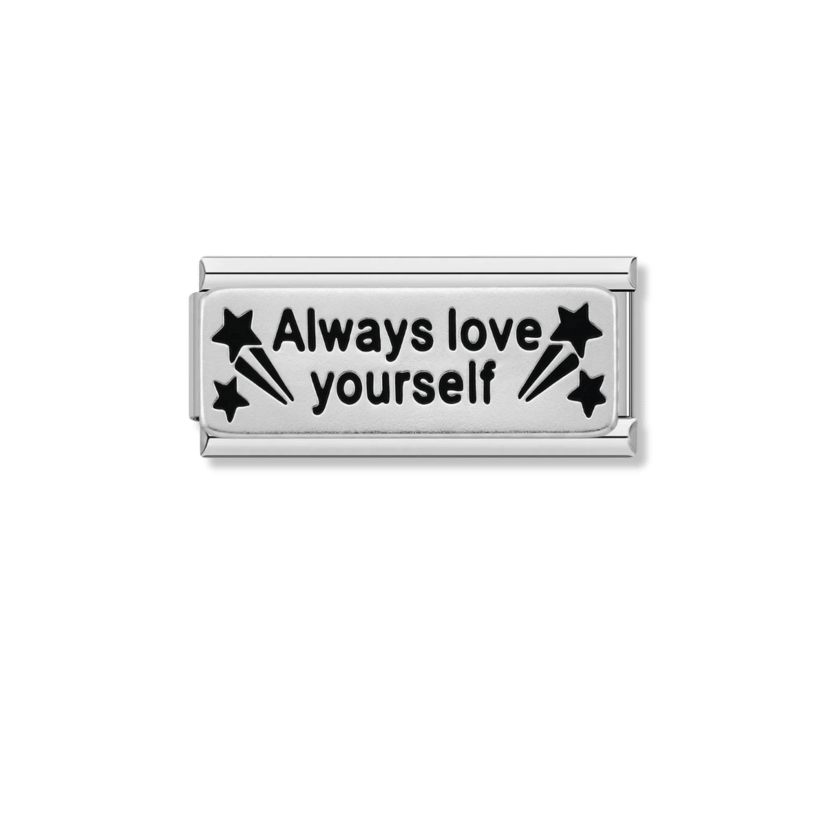 Always Love Yourself - Silver Bar Charm