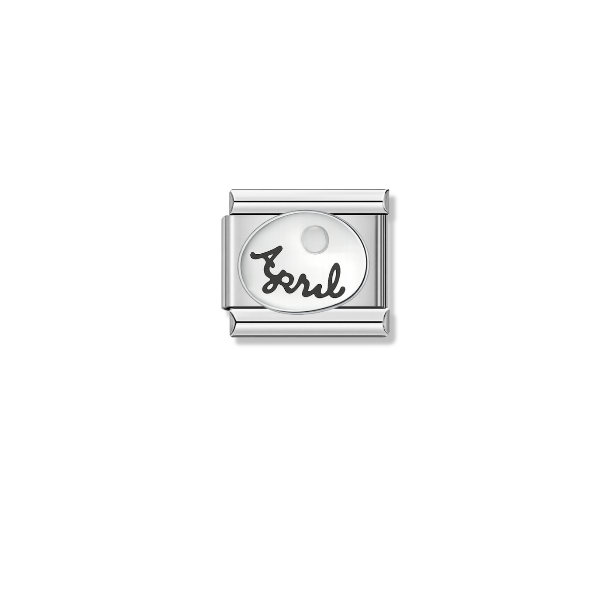 April with Birthstone – silver Italian charm by Italycharm