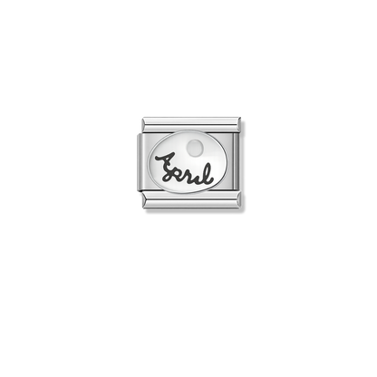 April with Birthstone – silver Italian charm by Italycharm