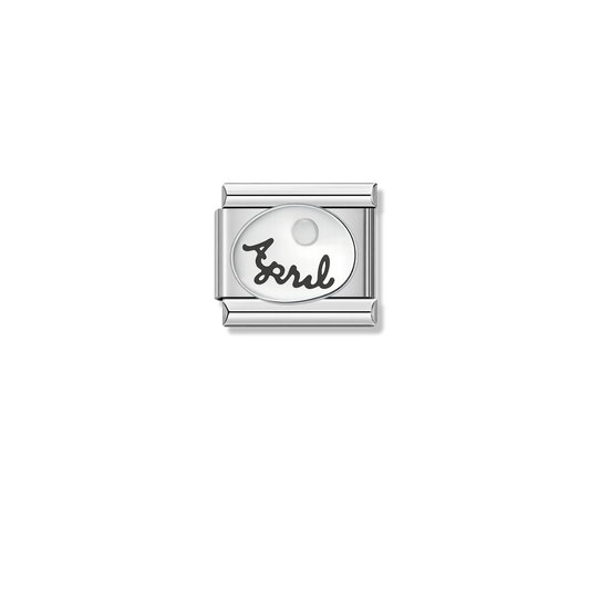 April with Birthstone – silver Italian charm by Italycharm
